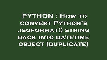 PYTHON : How to convert Python
