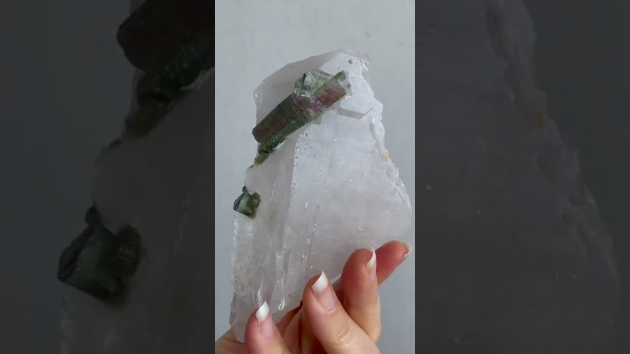 Watermelon tourmaline in quartz- Brazil