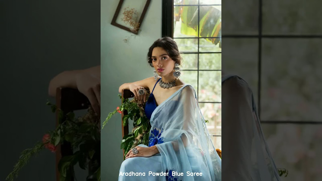 Aradhana Powder Blue Saree
