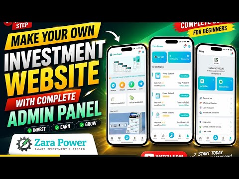 Make Your Own  Investment Website With Complete Admin Panel Zara Power 