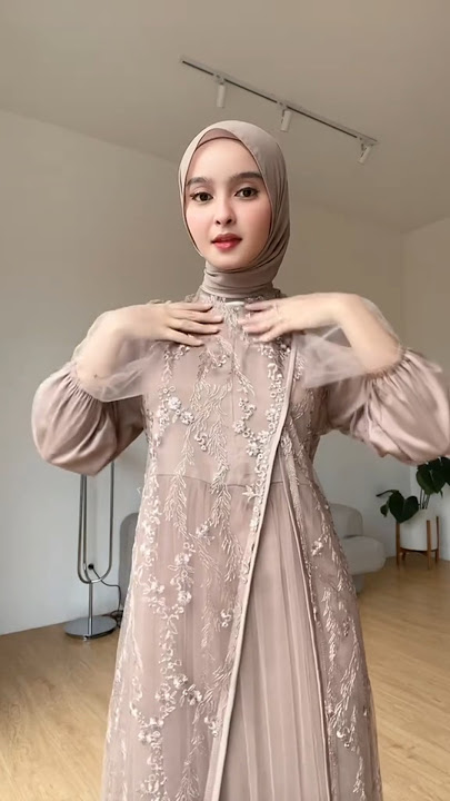 Dress brokat anti pasaran #ootdhijab #hijabstyle #shorts