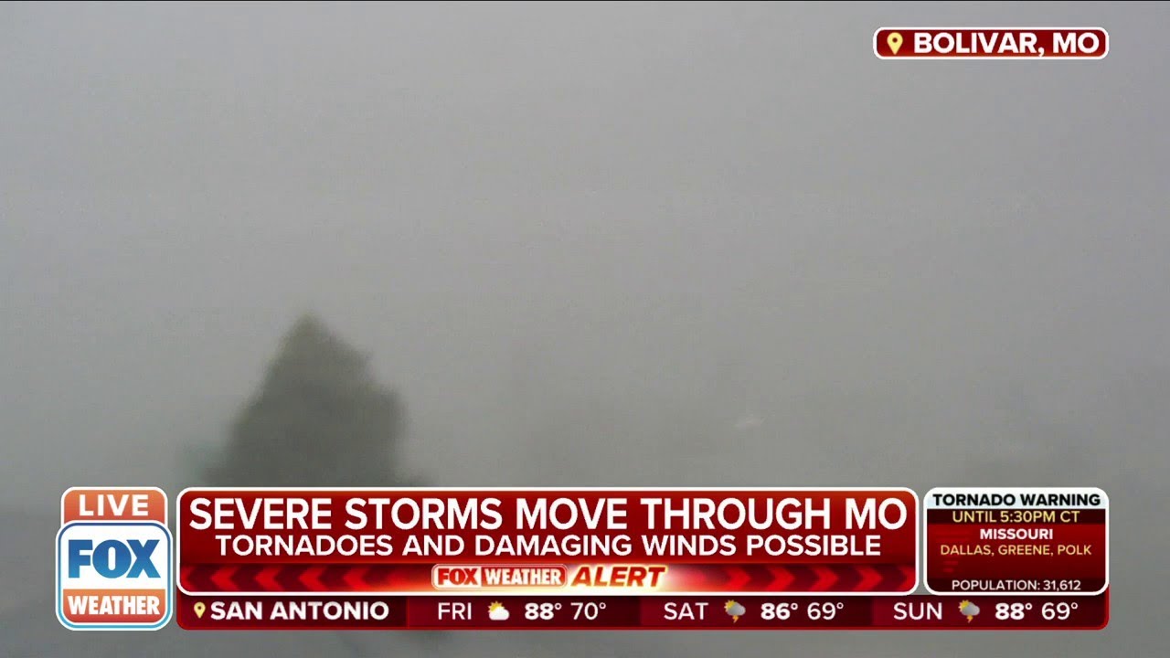 Watch TornadoWarned Storm Brings Extreme Winds To Missouri YouTube