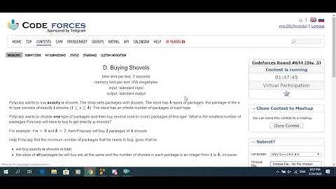 Codeforces round #644 (Div 3) screencast.