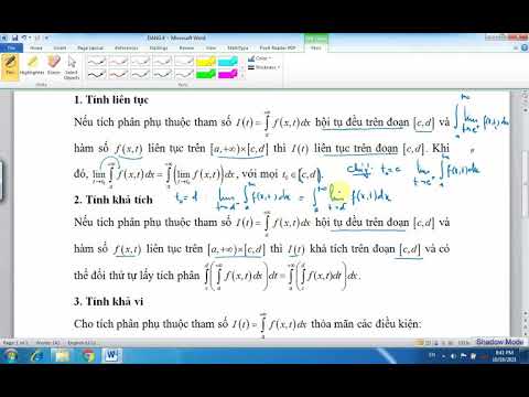 Video Tính Liên tục - Khả vi - Khả tích của tích phân phụ... - youtube