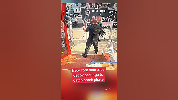 New York man uses decoy package to catch porch pirate #shorts #doorbellcamera