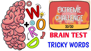 Brain Test:Tricky Words Extreme Challenge All Levels (1-20) #braintesttrickywords #extremechallenge