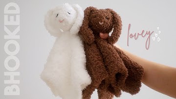 The CUTEST Project for Babies - Crochet Bunny Lovey Blanket