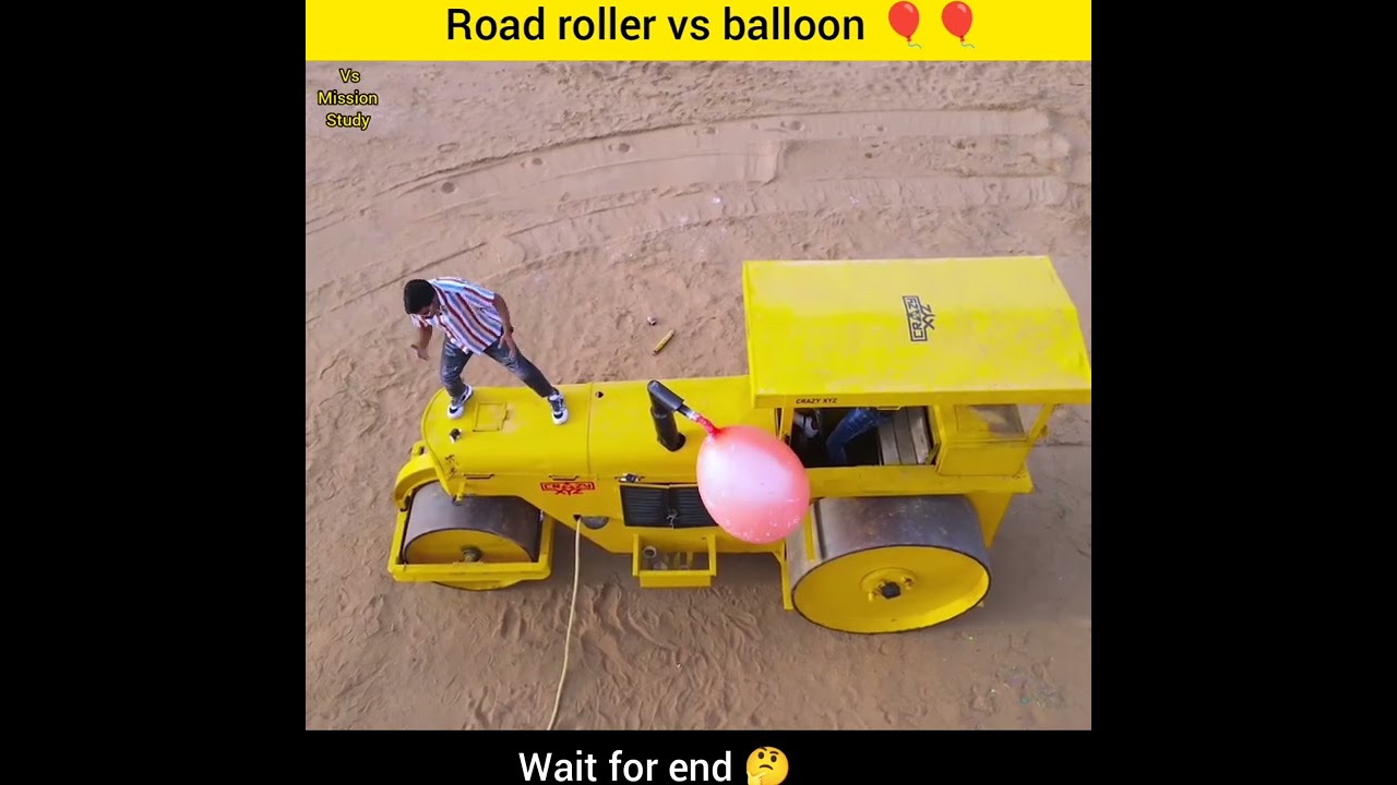 road roller vs balloon 