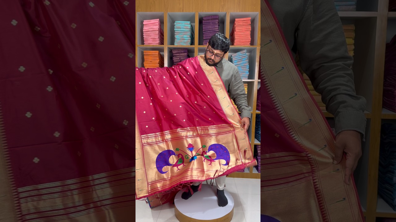 Soft Paithani Silk Peacock Zari Pallu Dupatta | Festive & Wedding Wear