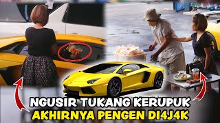 Pedagang kerupuk di usir! Setelah liat lamborghini malu sendiri