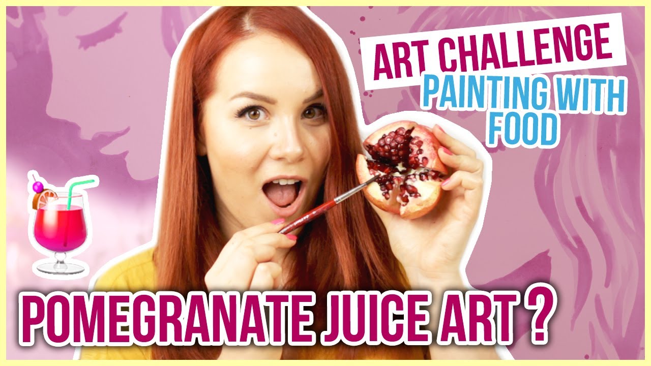 ART CHALLENGE! Can you Paint with Pomegranate Juice? Art Journal Thursday Ep. 6 YouTube