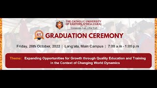 27-10-2022 |CAPUCHIN TV LIVE | 41st Graduation Ceremony- Catholic University of East Africa (CUEA) 27-10-2022 |CAPUCHIN TV LIVE | 41st Graduation Ceremony- Catholic University of East Africa (CUEA)