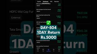 my mutual fund portfolio live return day 504 #nifty #portfolio #sip
