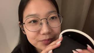 ASMR slightly tongue fluttering and wipe your eyes