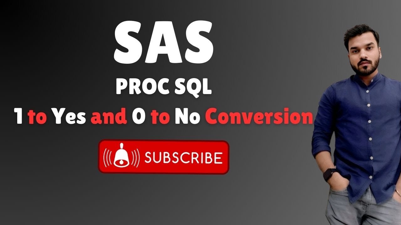 1 to Yes and 0 to No Conversion I SAS I Interview Problem - YouTube