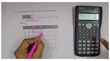 How to find correlation coefficient using calculator fx-82MS| Engineering Mathematics