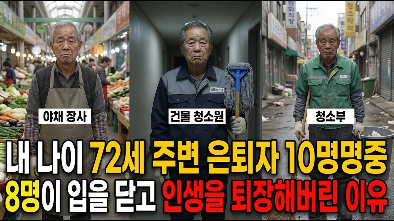 내 나이 72세 주변 은퇴자 10명중 8명이 입을 닫고 인생을 퇴장 해버린 이유