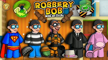 Robbery Bob - All Costumes Funny Video Game Part 170