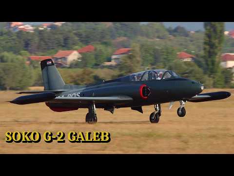Soko G-2 Galeb Jet Trainer - Takeoff - High Speed Pass - Landing