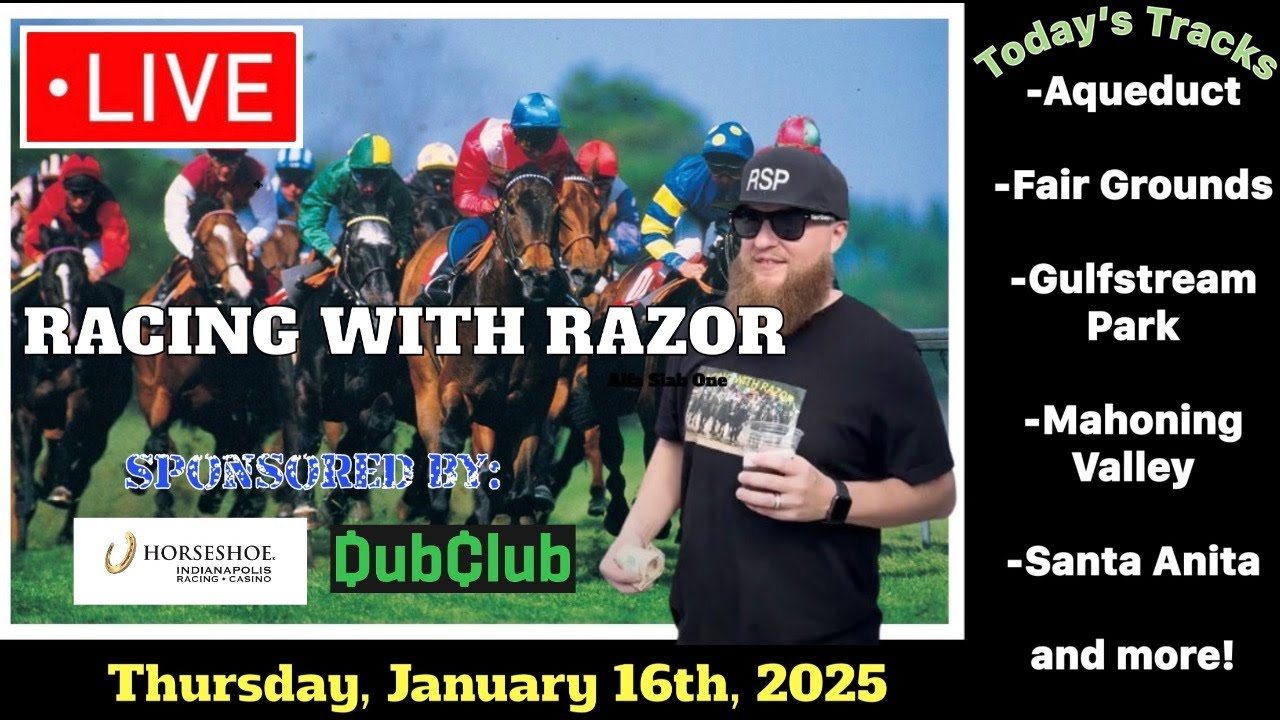 LIVE Horse Racing Aqueduct Mahoning Valley Gulfstream Park Santa live-horse-racing-aqueduct-mahoning-valley-gulfstream-park-santa