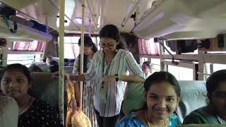 College Vibes Bishop Heber Girls Dancing On Tour Bus