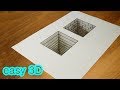 Как нарисовать простой 3D рисунок Иллюзия   3Д колодцы