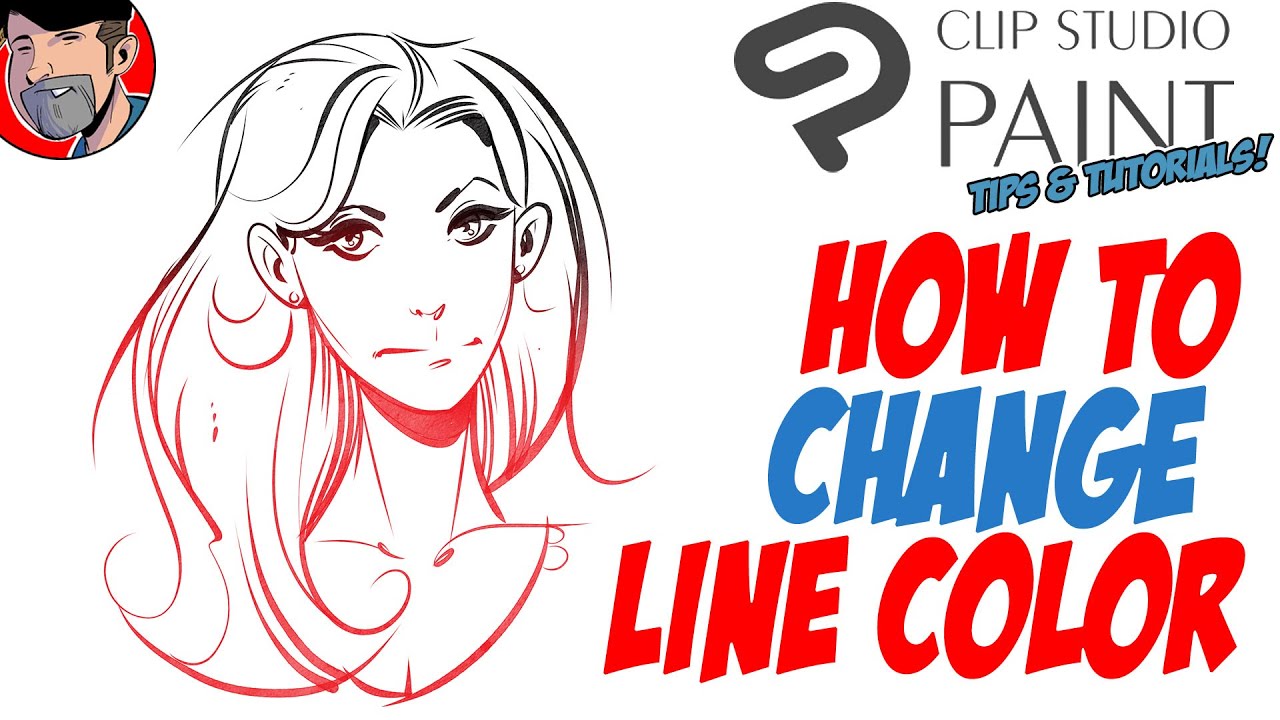 EASY way to change line color in CLIP STUDIO PAINT | Tips/Tutorial - YouTube