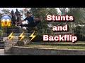 Stunt  parkour stunts  backflip  flip in public  gymnastics   afjal gymnast