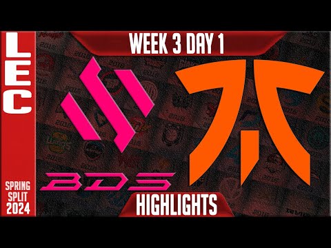 BDS vs FNC Highlights | LEC Spring 2024 W3D1 | Team BDS vs Fnatic