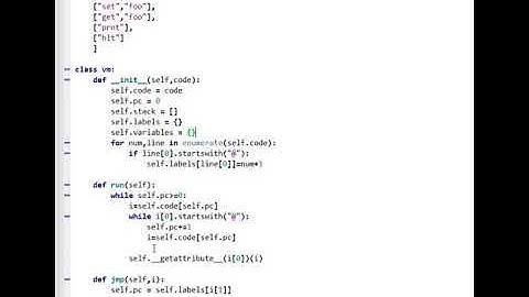 Building a stack based virtual machine with Python, episode 03