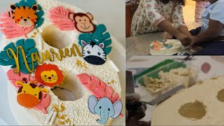 Naureen’s Birthday vlog🎁 II  ChocolateCake recipe  II  Frost and Decorate the cake  #cakelove #bday