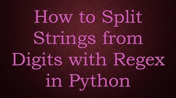 How to Split Strings from Digits with Regex in Python
