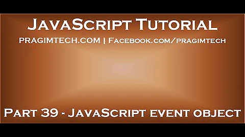 JavaScript event object