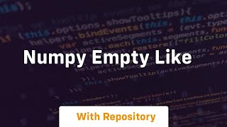 numpy empty like