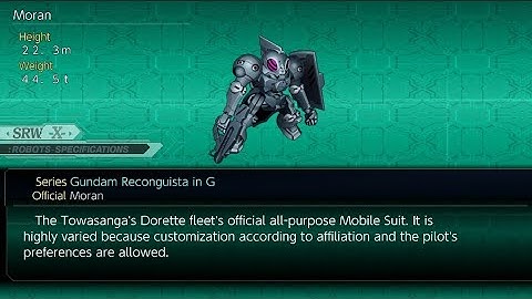 Enemy Moran Attack/s (Gundam Reconguista in G), Super Robot Wars X.