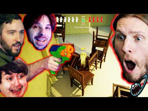 Jerma Plays MECCHA CHAMELEON & Gets Caught Immediately w/ Vinesauce Pokelawls & Ster