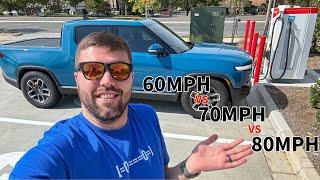 Tested: Speed Impacts Range - But By How Much? Testing Rivian R1T at 60MPH, 70MPH and 80MPH