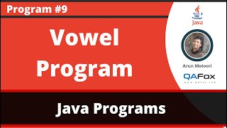 Java program to check whether the given character is a Vowel