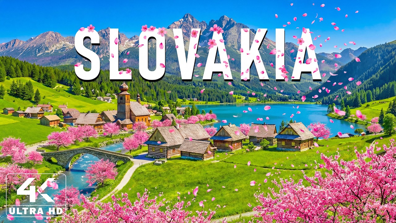 Весна в Словакии 4K 🌸 Откройте для себя словацкий рай, лесные водопады и дзен-природу