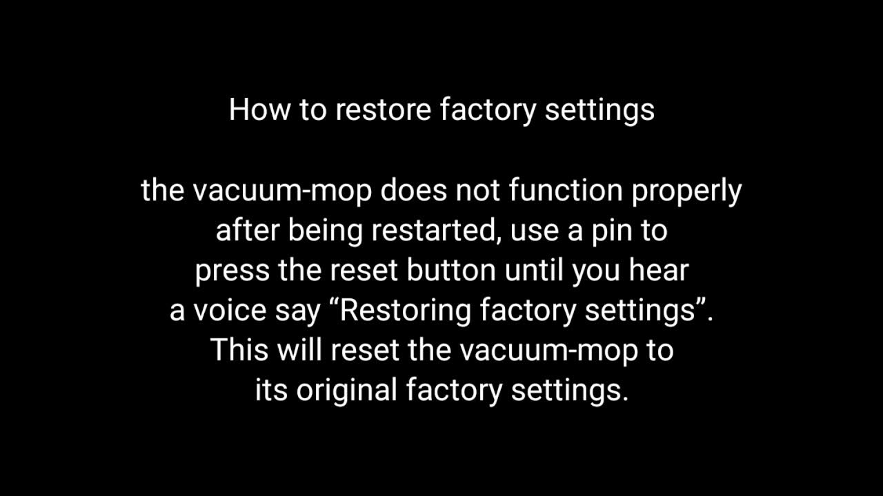 Restore factory keys. Restore factory keys