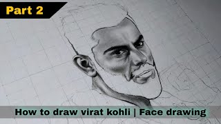 How to draw virat kohli part 2 | face drawing time lapse | Art By Shaurya