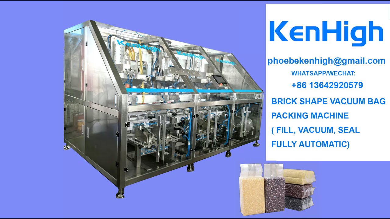 fully automatic brick shape vacuum bag packing machine