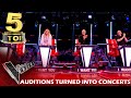 TOP 5 AUDITIONS TURNED INTO CONCERTS | THE VOICE