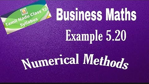12th Business Maths Example 5.20