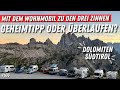 Geheimtipp Dolomiten oder Massentourismus❓Drei Zinnen Stellplatz auf 2300m ➡️Anfahrt mit Wohnmobil