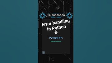 Python Tip: Error Handling