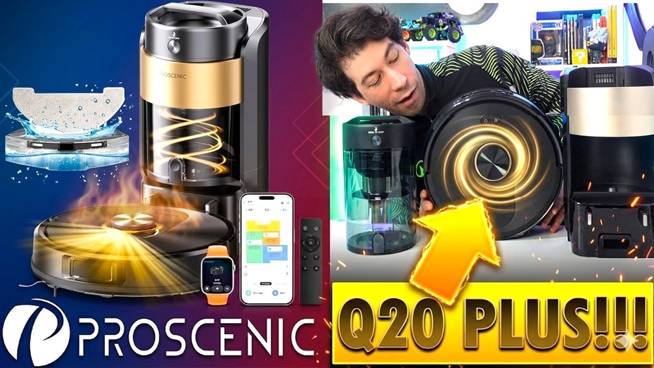 video Proscenic Q20 Plus Robot Vacuum Cleaner with Mop