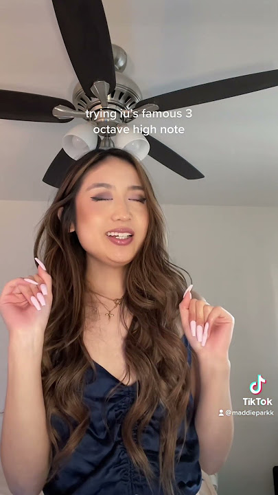 trying IU’s 3 octave high note #kpop