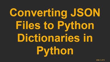 Converting JSON Files to Python Dictionaries in Python