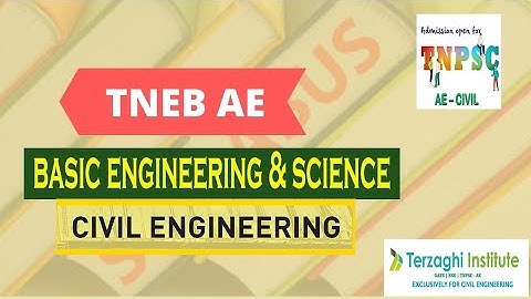 TANGEDCO AE BASIC ENGINEERING & SCIENCE - Civil Engineering